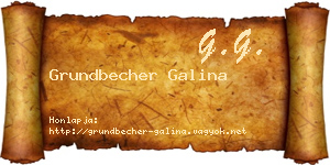 Grundbecher Galina névjegykártya
